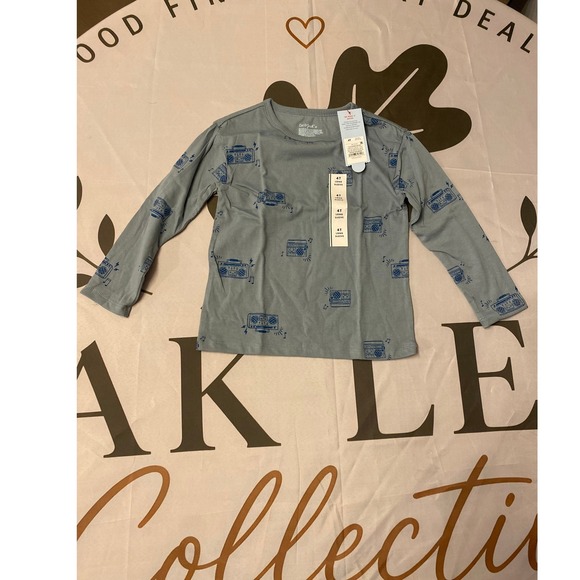 Cat & Jack Other - Cat & Jack Long Sleeve Shirt Toddler 4T Blue New Boombox Graphic Tee